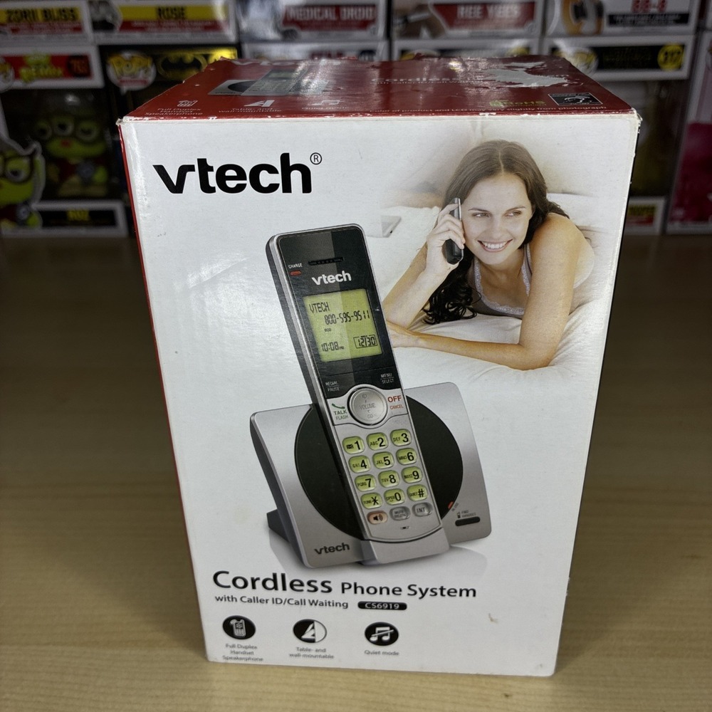 VTech Cordless Phone with Caller ID/Call Waiting CS6919 TESTED